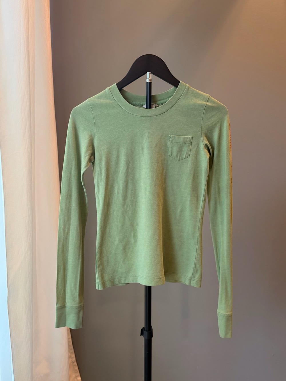 Vintage Abercrombie & Fitch Y2K Graphic Long Sleeve Crew Neck Pocket S Preppy